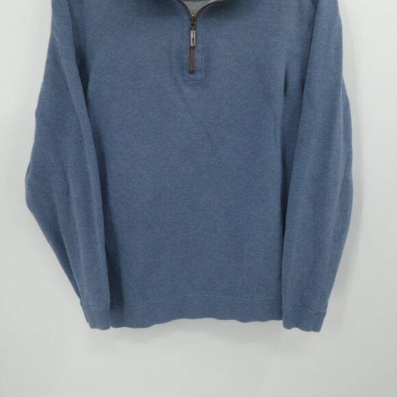 Tommy Bahama Sweater Mens XXL Blue Gray 1/4 Zip Reversable Casual Preppy GOlf - Picture 8 of 12